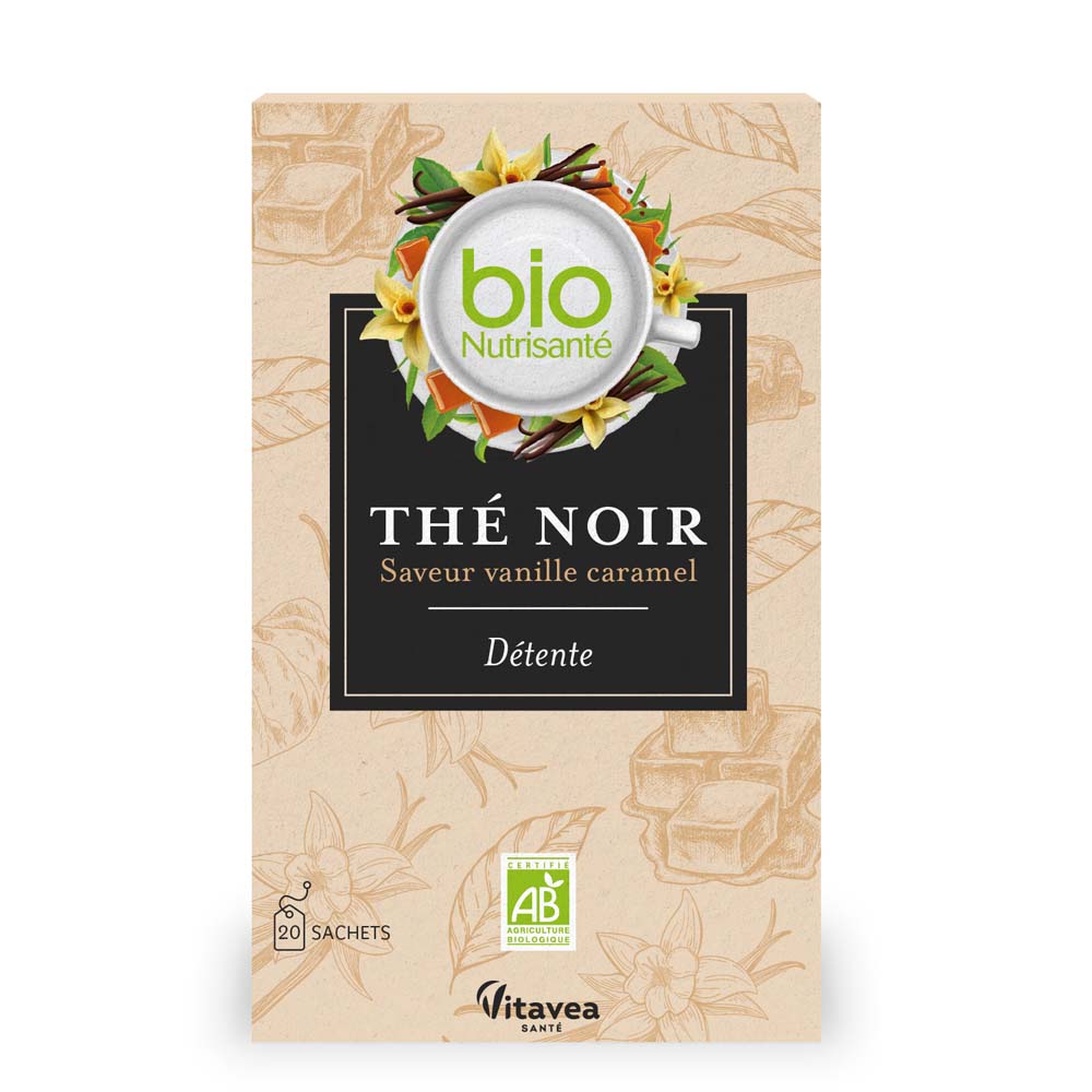 Vitavea Santé BioNutrisanté Tè nero relax gusto vaniglia caramello 20 bustine