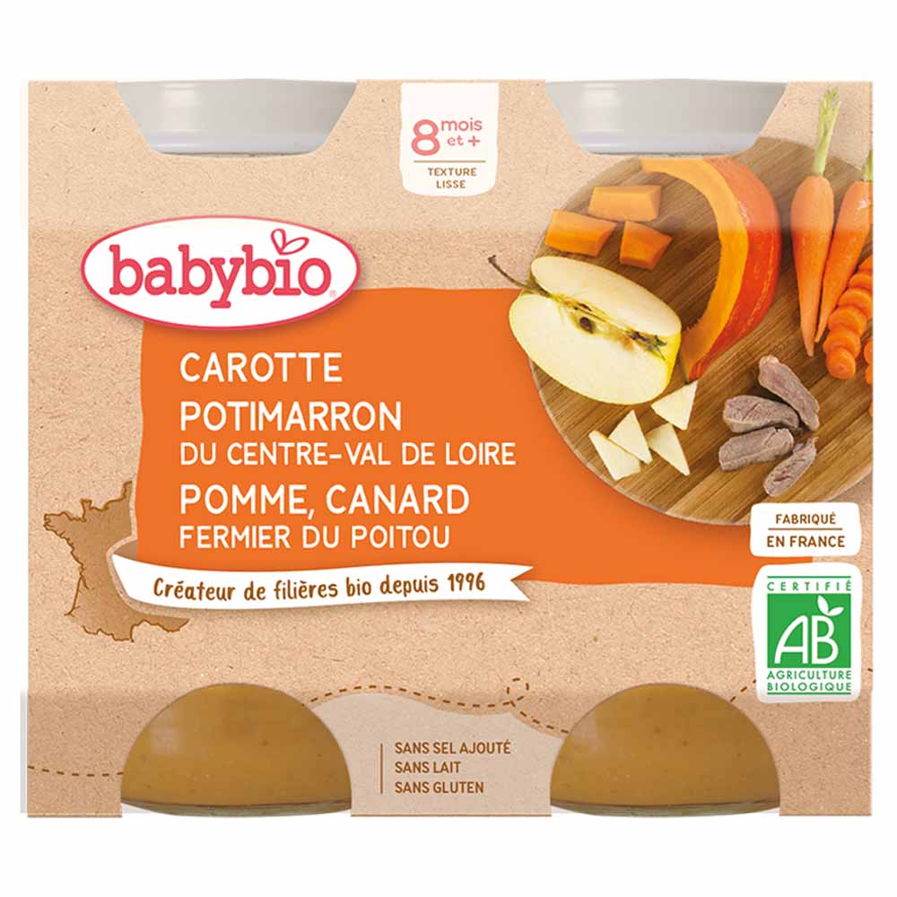 Babybio 8 Mesi Pentola Biologica Menu del giorno 2x200g