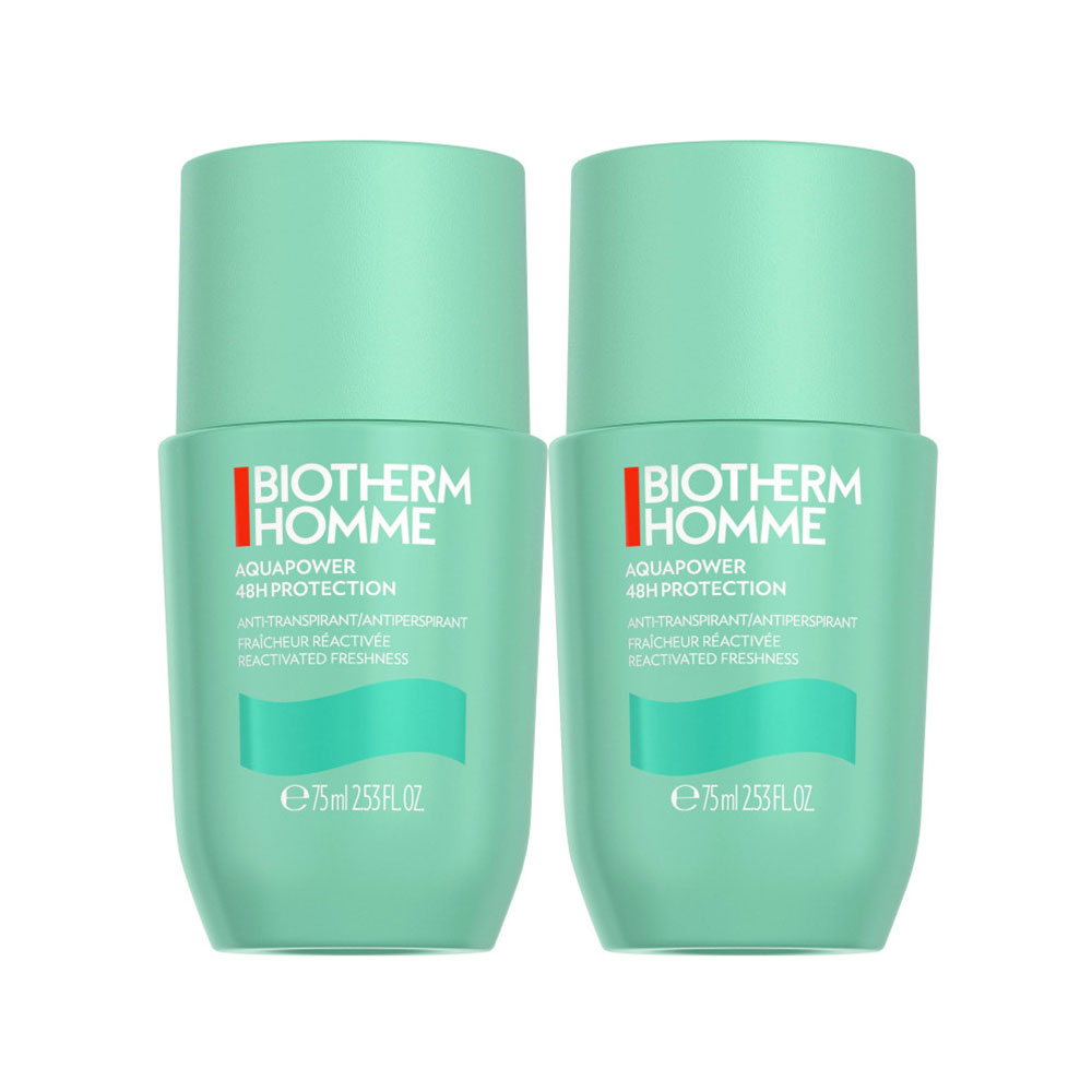 Biotherm Aquapower Deodorante Antitraspirante 48h Uomo 2x75ml