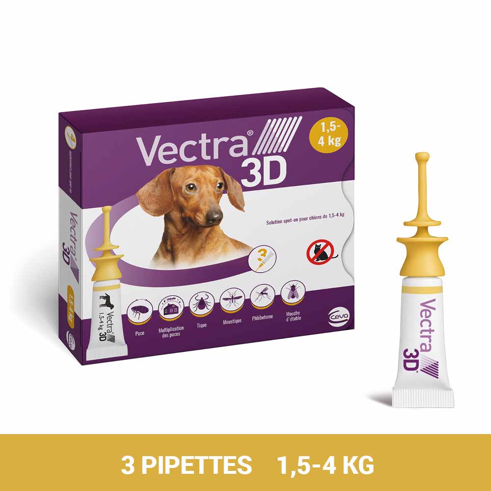 Vectra Soluzione spot-on per Cane 1,5-4 kg 3 pipette