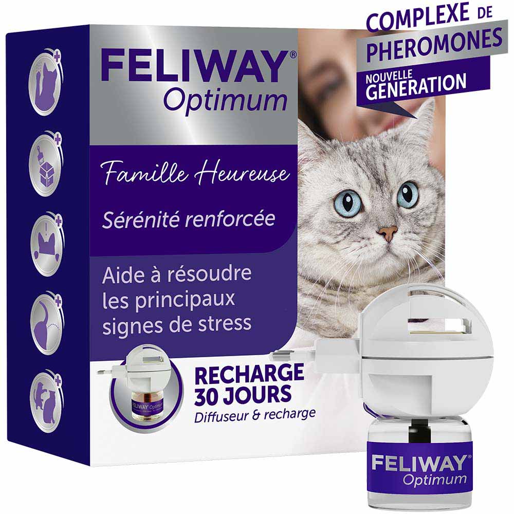 Feliway Optimum Serenità Renforcée Kit Famiglia Felice Diffusore e ricarica + Recharge De 48ml