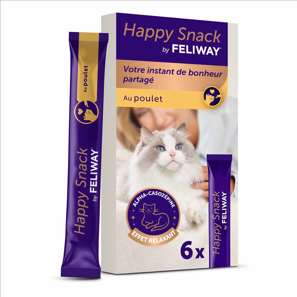 Feliway Happy Snack Al pollo con effetto rilassante effetto rilassante 6 bastoncini