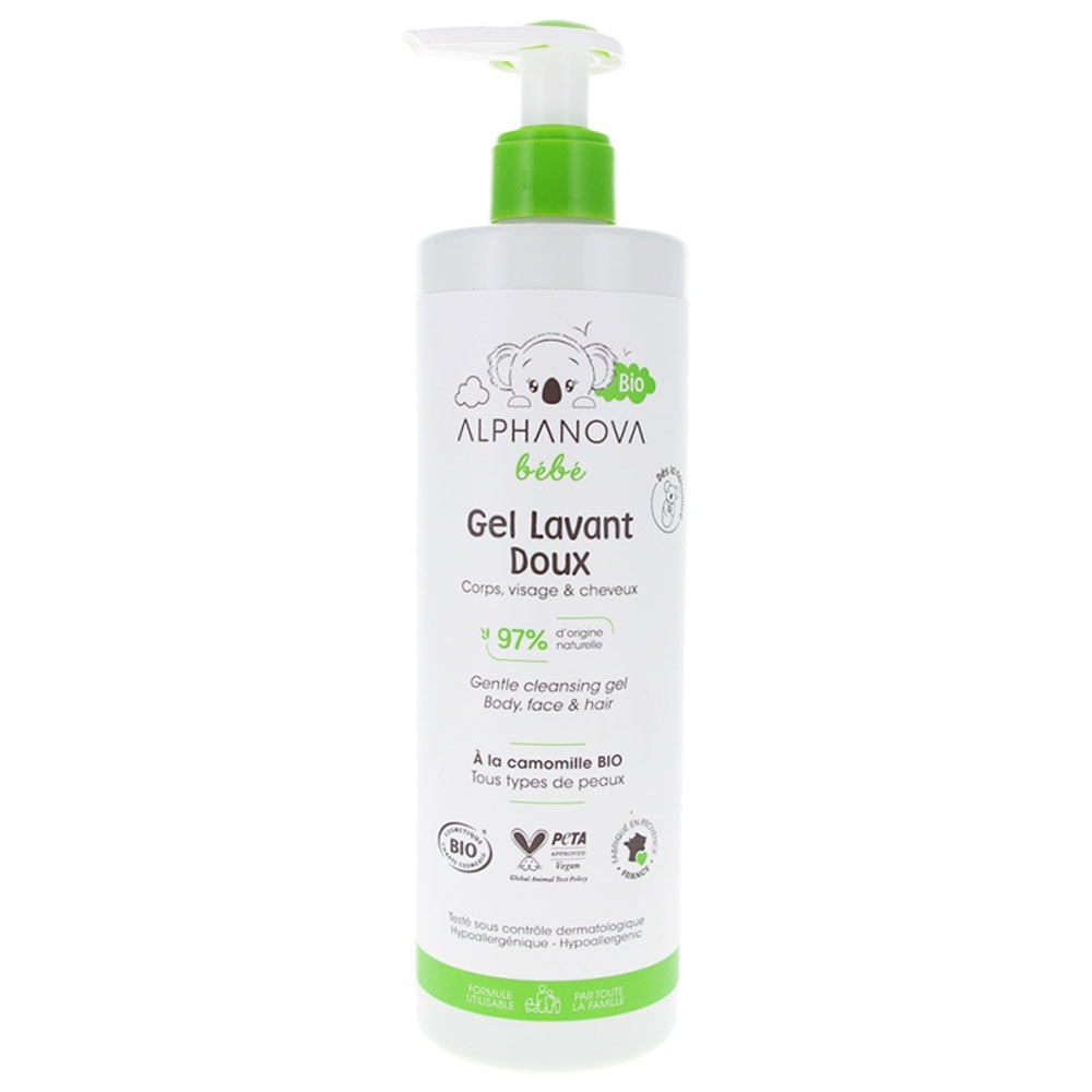 Alphanova Bébé Bebe Bio Dermo-Detergente per Corpo e Capelli 400ml