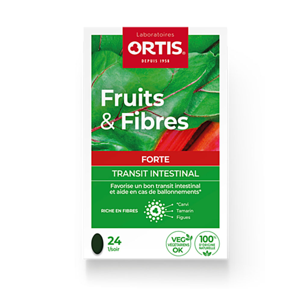 Ortis Frutta e fibre rafforzano il transito intestinale 24 compresse