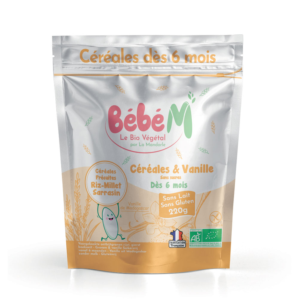 La Mandorle Bebè M Cereali e vaniglia bio da 6 mesi 220g