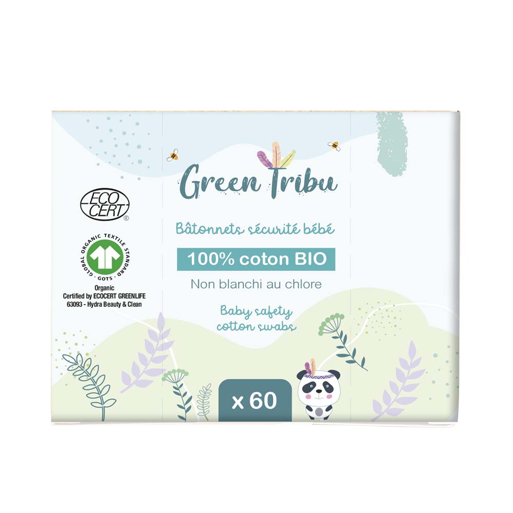 Green Tribu Bastoncini sicurezza per orecchie bebè 60 capsule