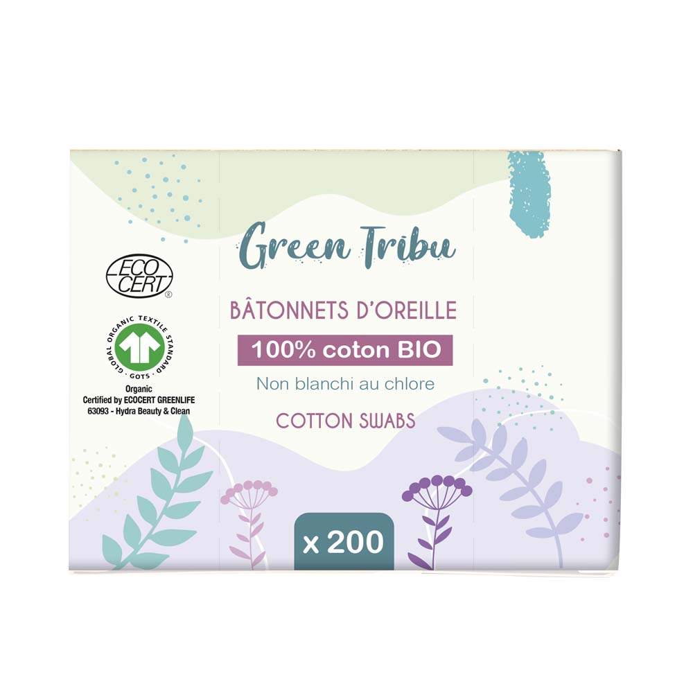 Green Tribu Bastoncini per le orecchie 2 x 200 ml