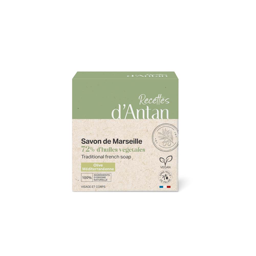 Recettes d'Antan Sapone di Marsiglia con olio d'oliva mediterraneo 200 g