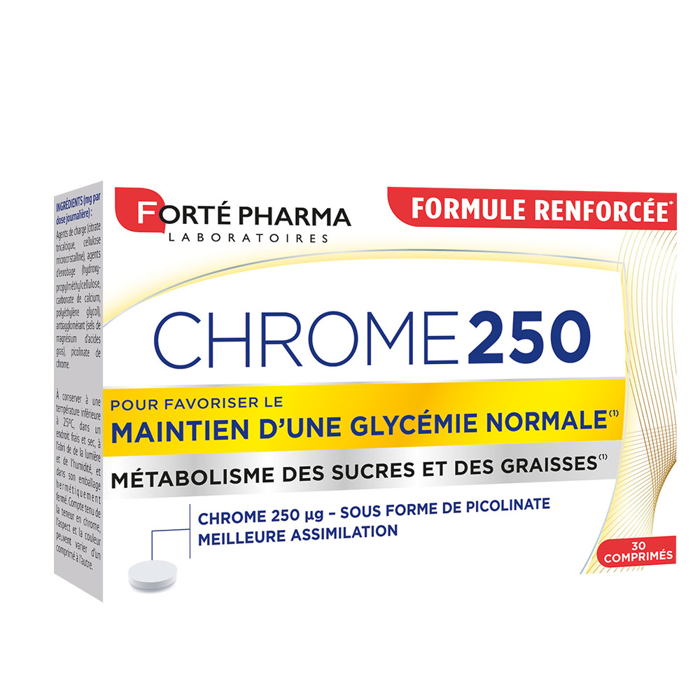 Forté Pharma Cromo 250 mantenimento una glicemia normale 30 compresse