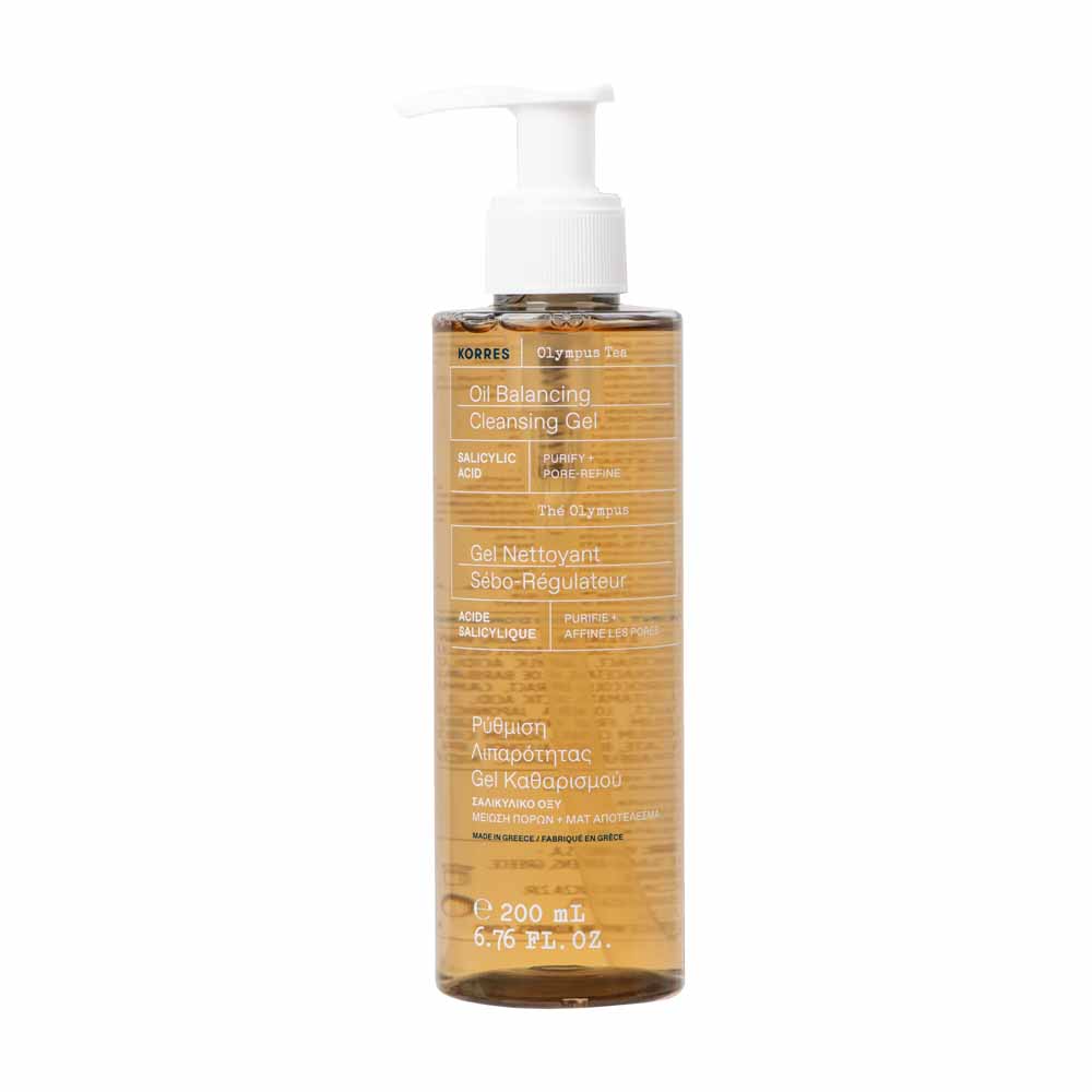 Korres Tè Olympus Gel detergente sebo-regolatore Pelle da mista a grassa 200 ml