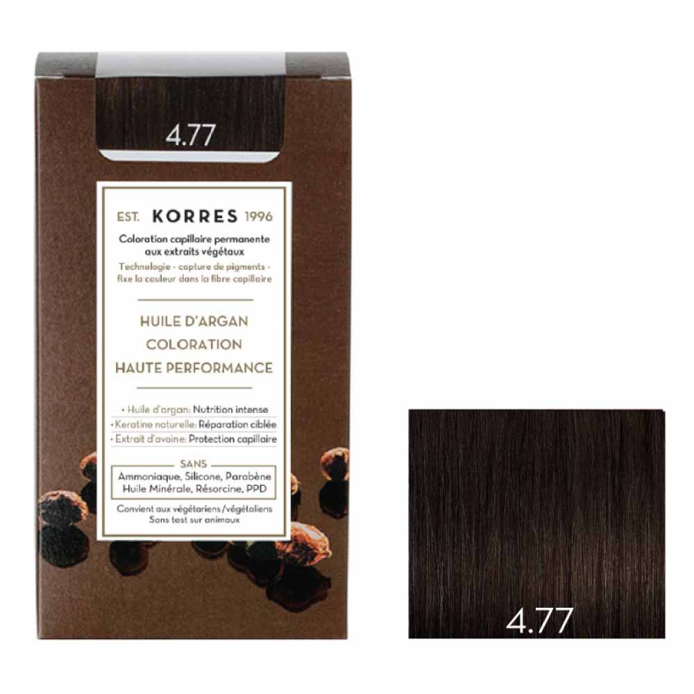 Korres Olio di argan Coloration Permanente A L'huile D'argan 50ml 4.77 CASTANO NATURALE MLARRONE INTENSO