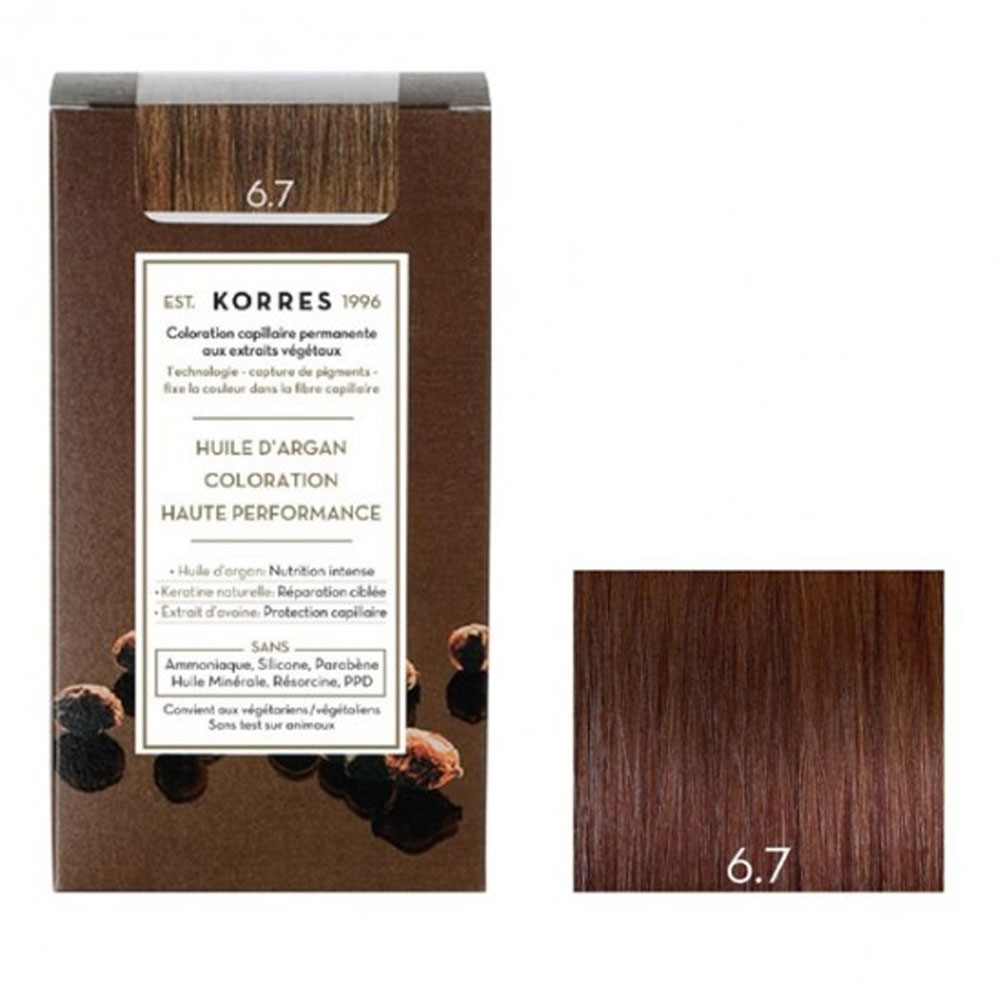 Korres Olio di argan Coloration Permanente A L'huile D'argan 50ml 6.7 BIONDO SCURO MARRONE