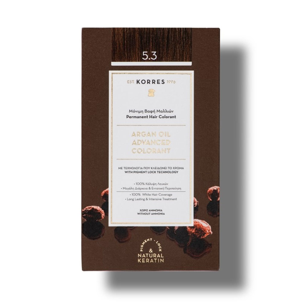 Korres Olio di argan Coloration Permanente A L'huile D'argan 50ml 5.3 CASTANO DORATO