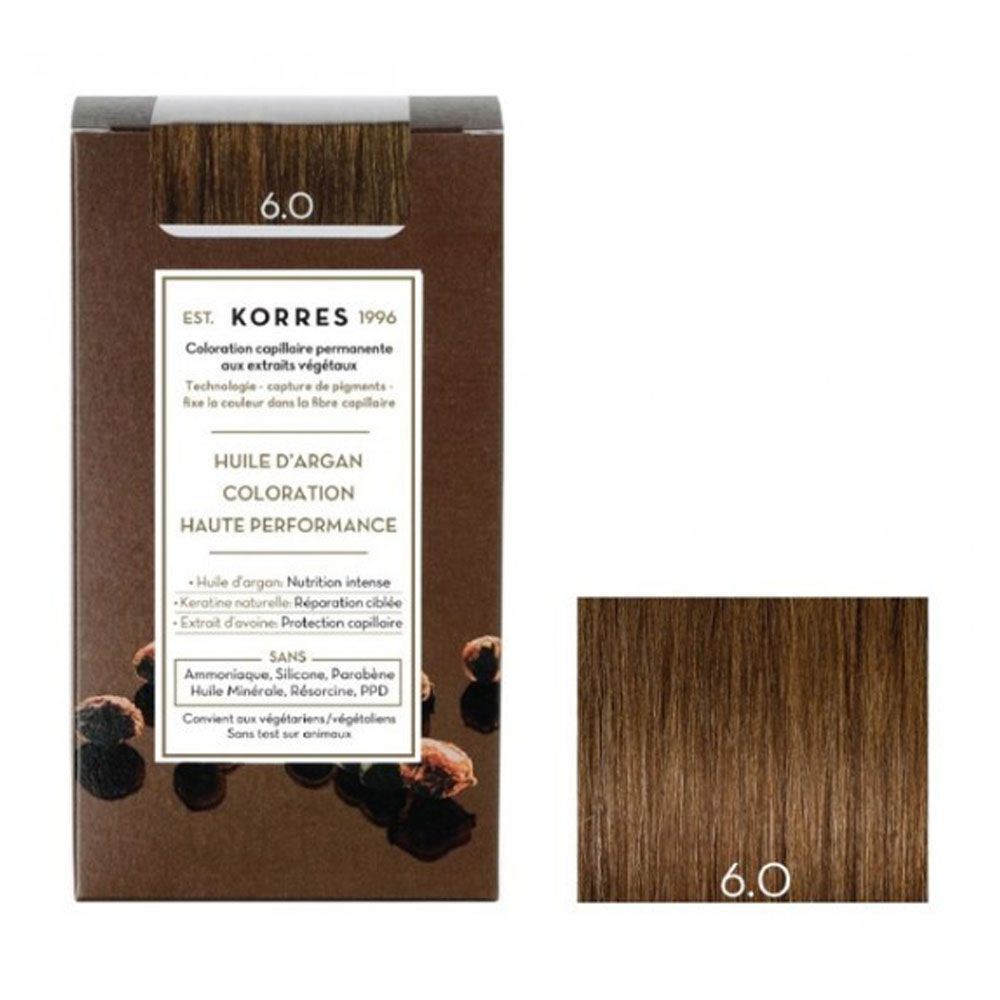 Korres Olio di argan Coloration Permanente A L'huile D'argan 50ml 6.0 BIONDO SCURO