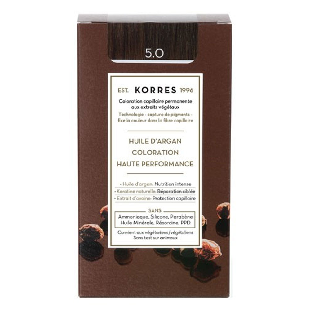 Korres Olio di argan Coloration Permanente A L'huile D'argan 50ml 5.0 CASTANO CHIARO