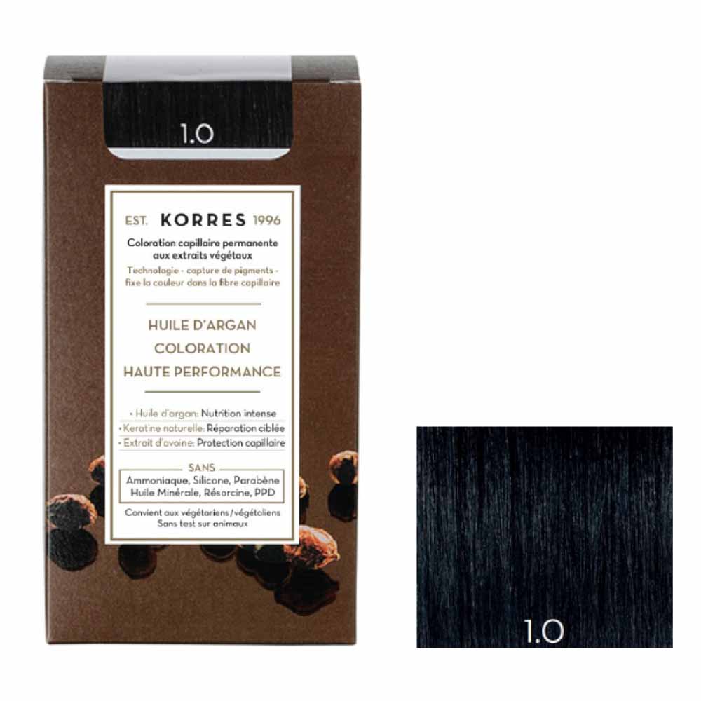 Korres Olio di argan Coloration Permanente A L'huile D'argan 50ml 1.0 NERO