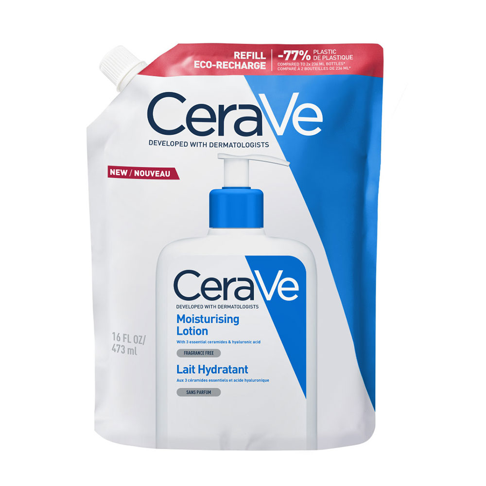 Cerave Body Eco ricarica latte idratante viso e corpo per pelli secche e molto secche 473 ml