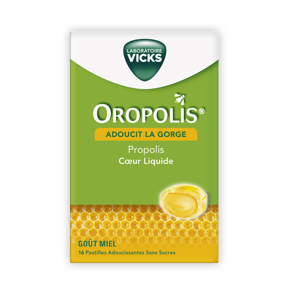 Oropolis Propolis Cuore Liquido Gusto del miele 16 compresse