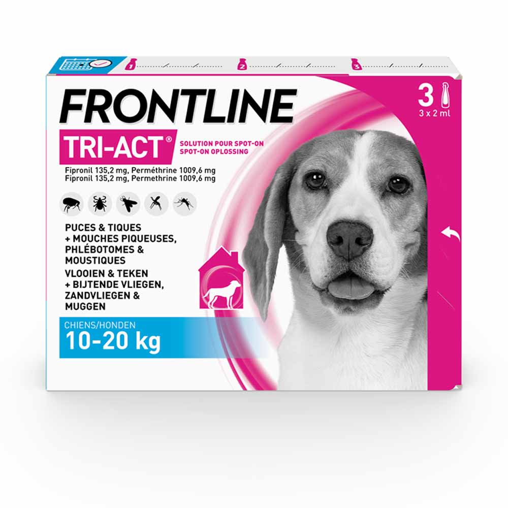 Frontline Tri-act Spot-on Cane 10-20kg 3 Pipette da 2ml