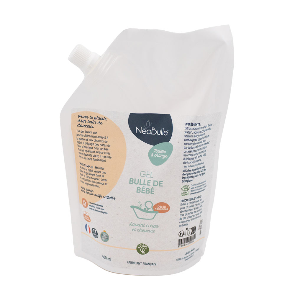 Neobulle Igiene e cambio del pannolino Gel per bambini lavaggio dei capelli e del corpo 400 ml