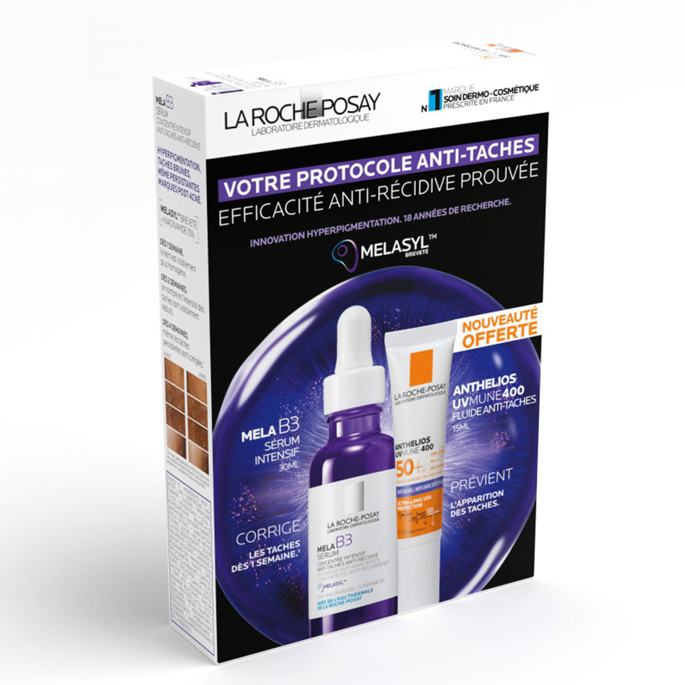 La Roche-Posay Toleriane Cofanetto regalo Melasyl™ Intensive Viso Serum + Anthelios SPF50 Crema Anti-Spot 45ml