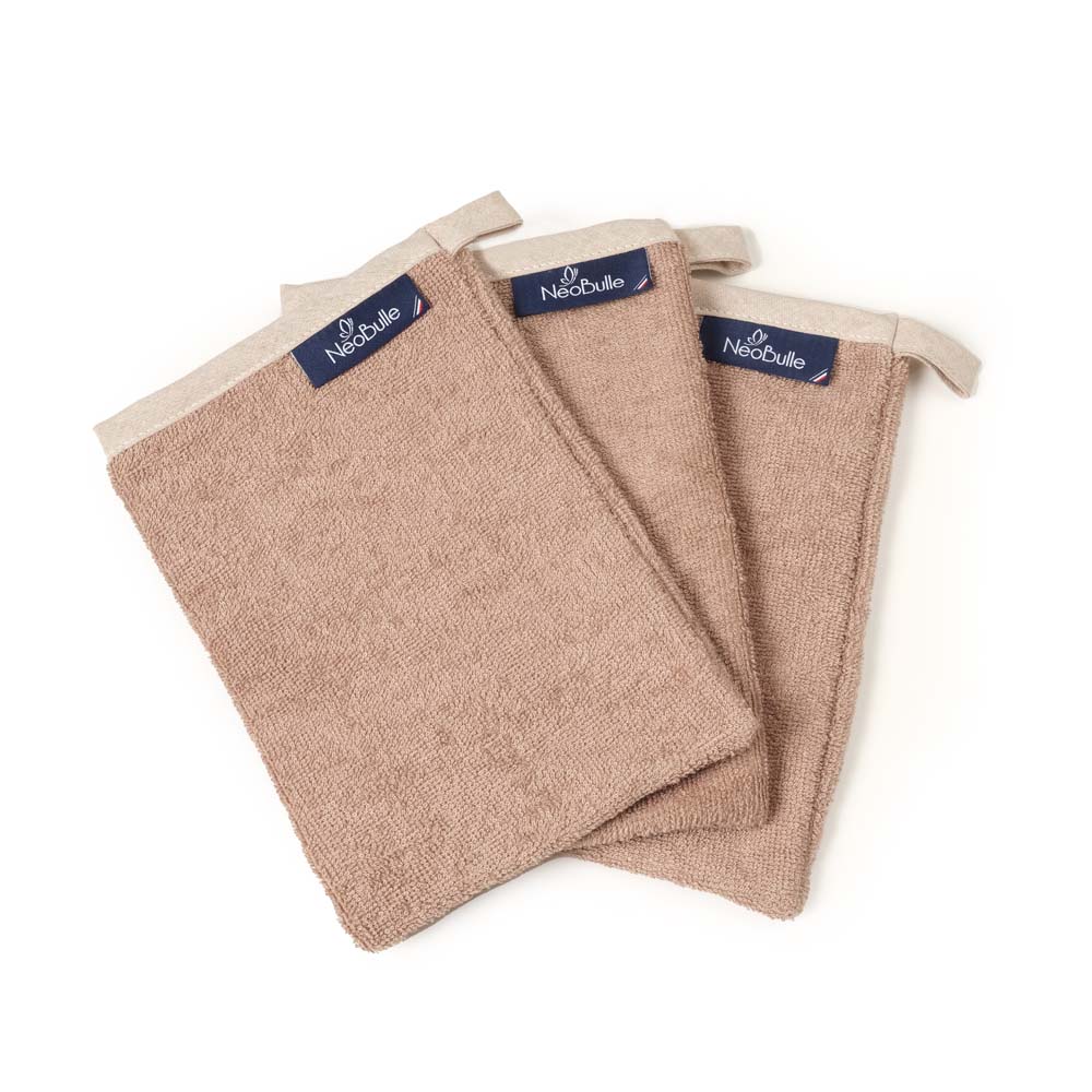 Neobulle Igiene e cambio del pannolino Guanti da toilette reversibili 3 x 1 unità
