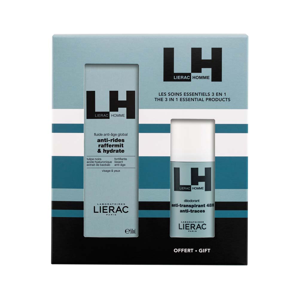 Lierac Uomo Cofanetto Festa del Papà fluido anti-età + deodorante in omaggio 100 ml