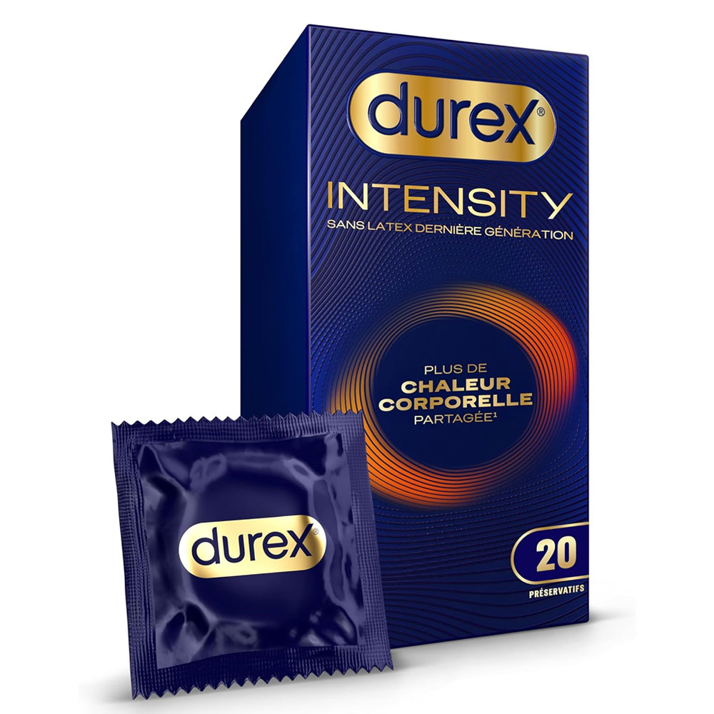 Durex Intensity Preservativi senza lattice Calore corporeo condiviso x20