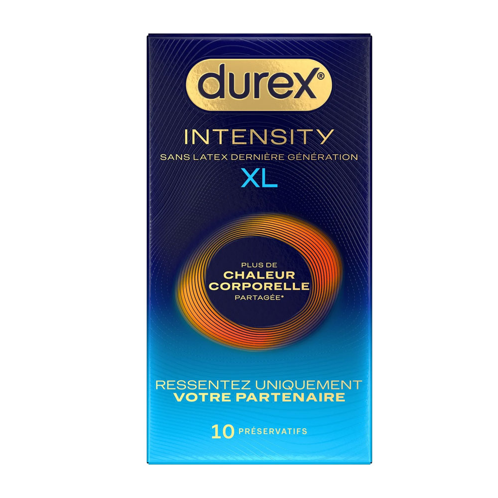 Durex Intensity Preservativi Xl-S Senza lattice Calore corporeo condiviso x10