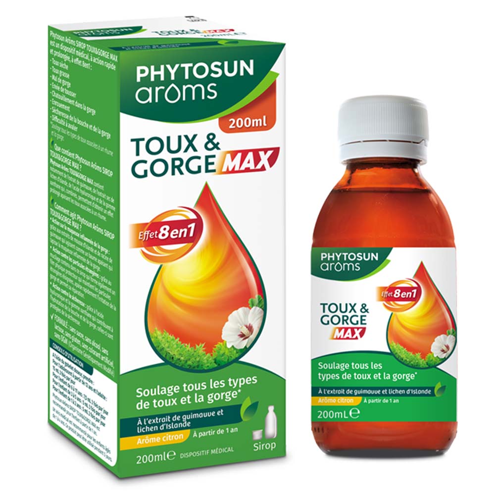 Phytosun Aroms Sciroppo tosse e gola Max azione completa 8 in 1 200 ml