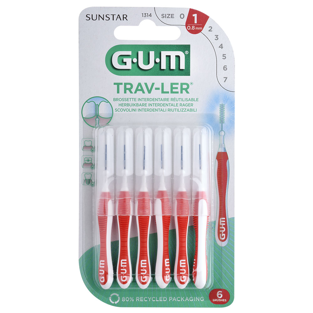 Gum Trav-ler Scovolini interdentali da 0,8 mm x6