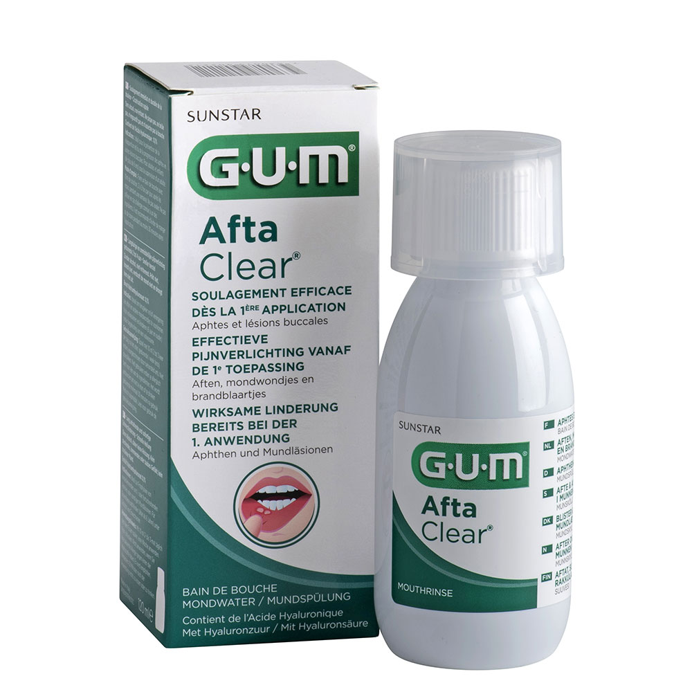 Gum AftaClear Bagno Ulcere della bocca e lesioni orali 120 ml