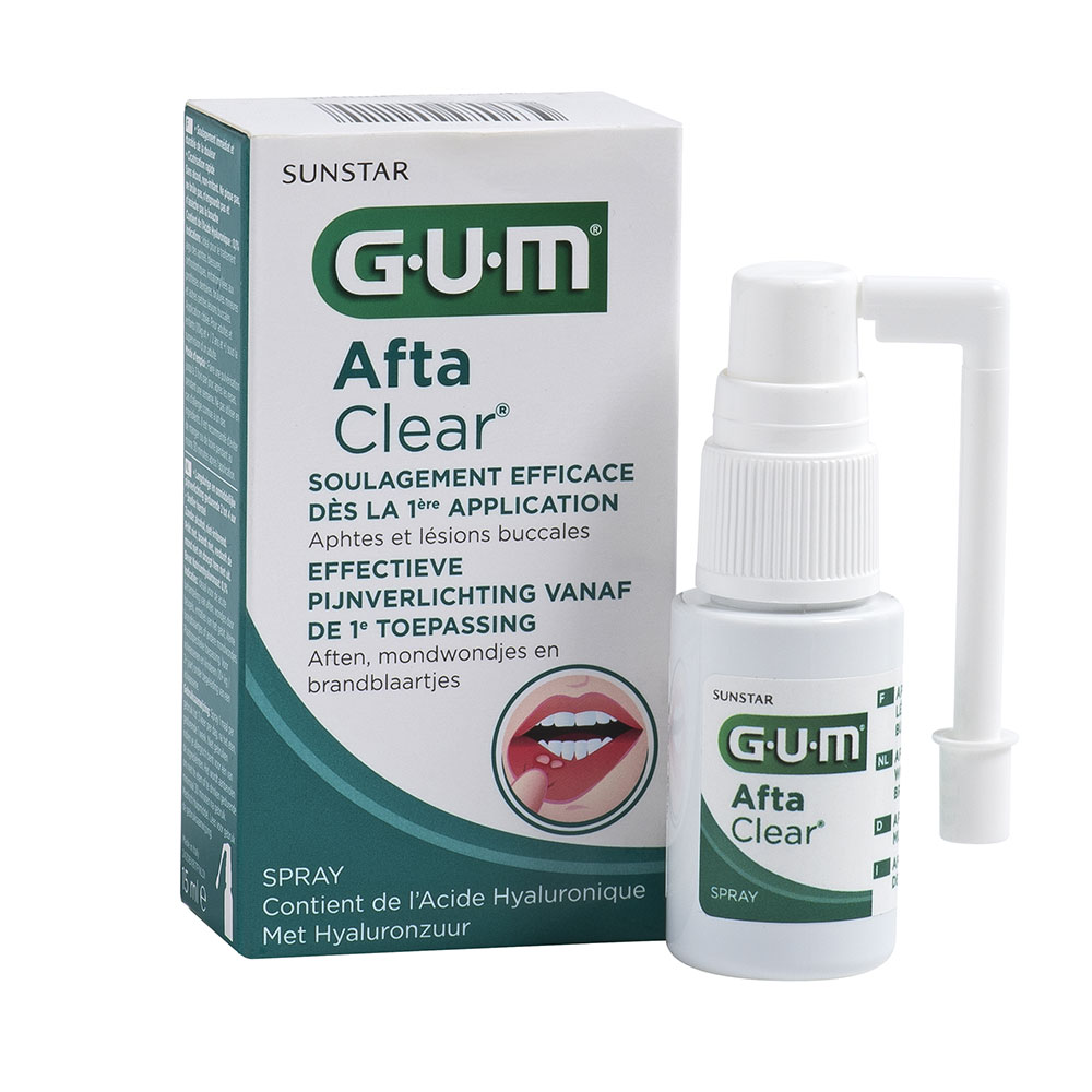 Gum AftaClear Spray Ulcere della bocca e lesioni orali 15ml