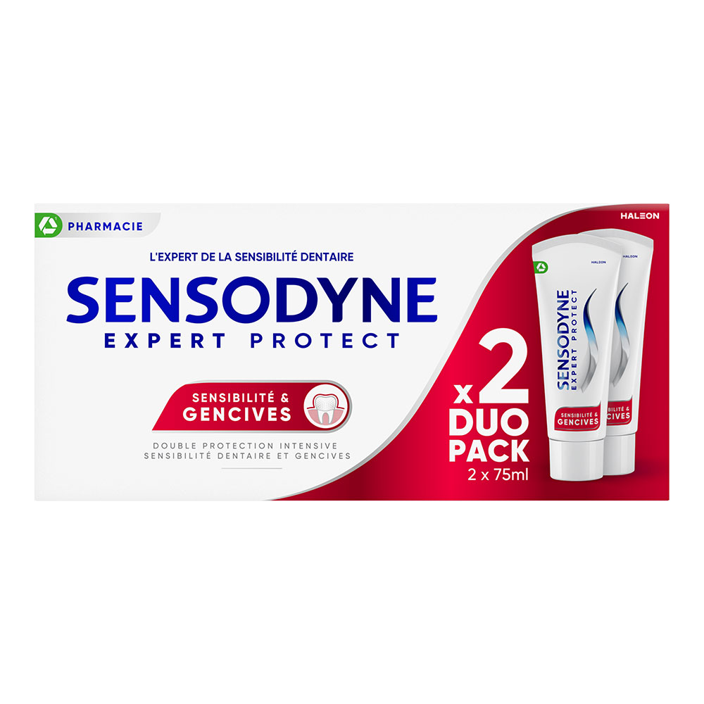 Sensodyne Expert Protect Dentifricio alla menta per gengive e sensibilità 2x75ml