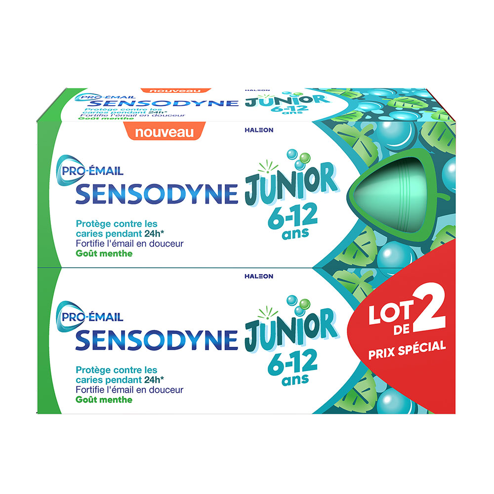 Sensodyne Pro-Smalto Dentifricio Junior da 6 a 12 anni Menta dolce 2x50ml