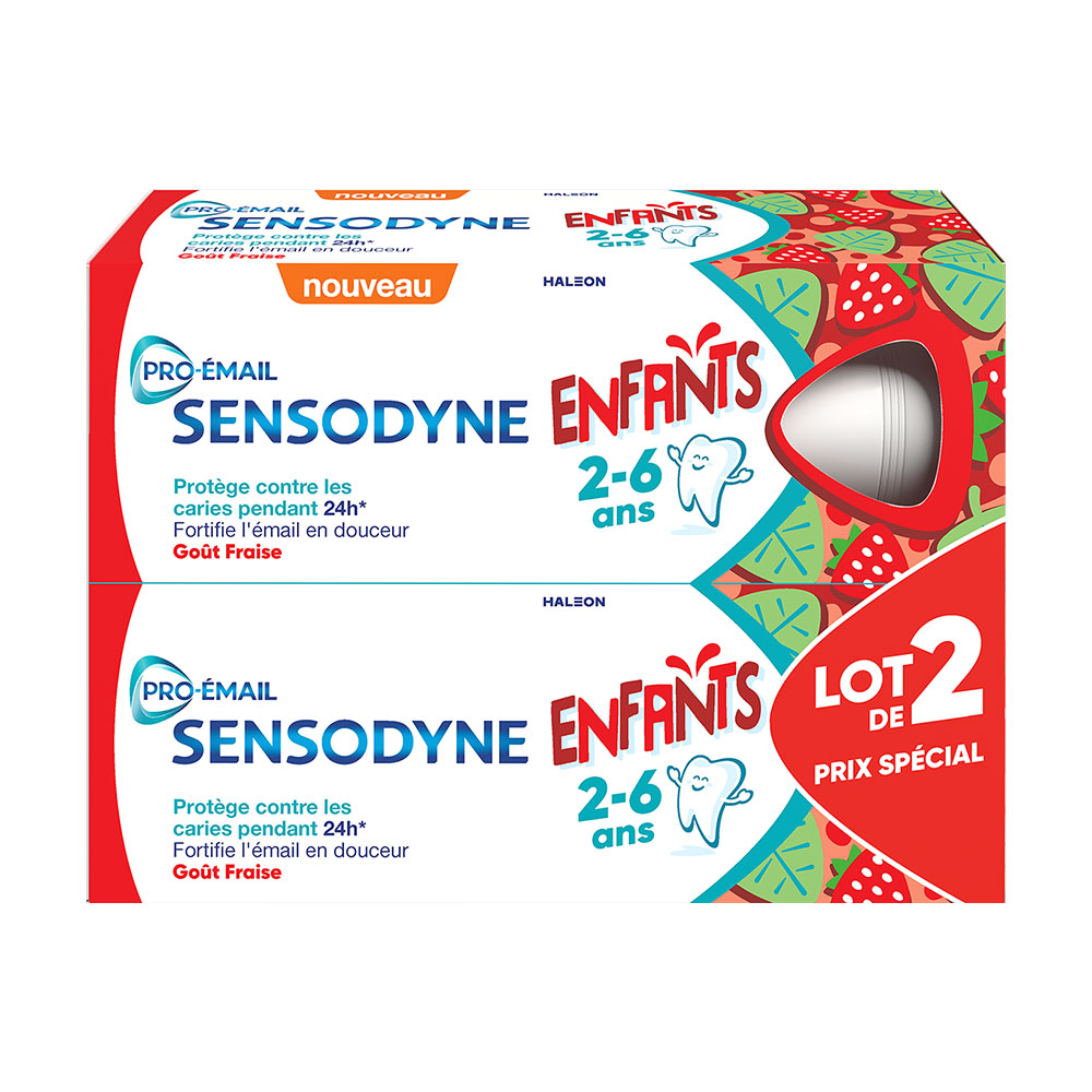 Sensodyne Pro-Smalto Dentifricio per bambini da 2 a 6 anni Fragola 2x50ml