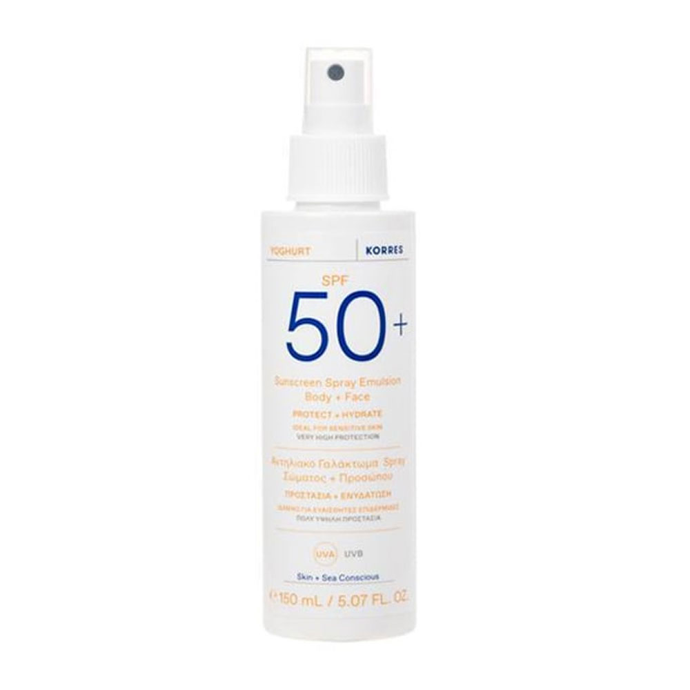Korres Yogurt SPF50+ Emulsione Solare Spray per Viso e Corpo 150 ml