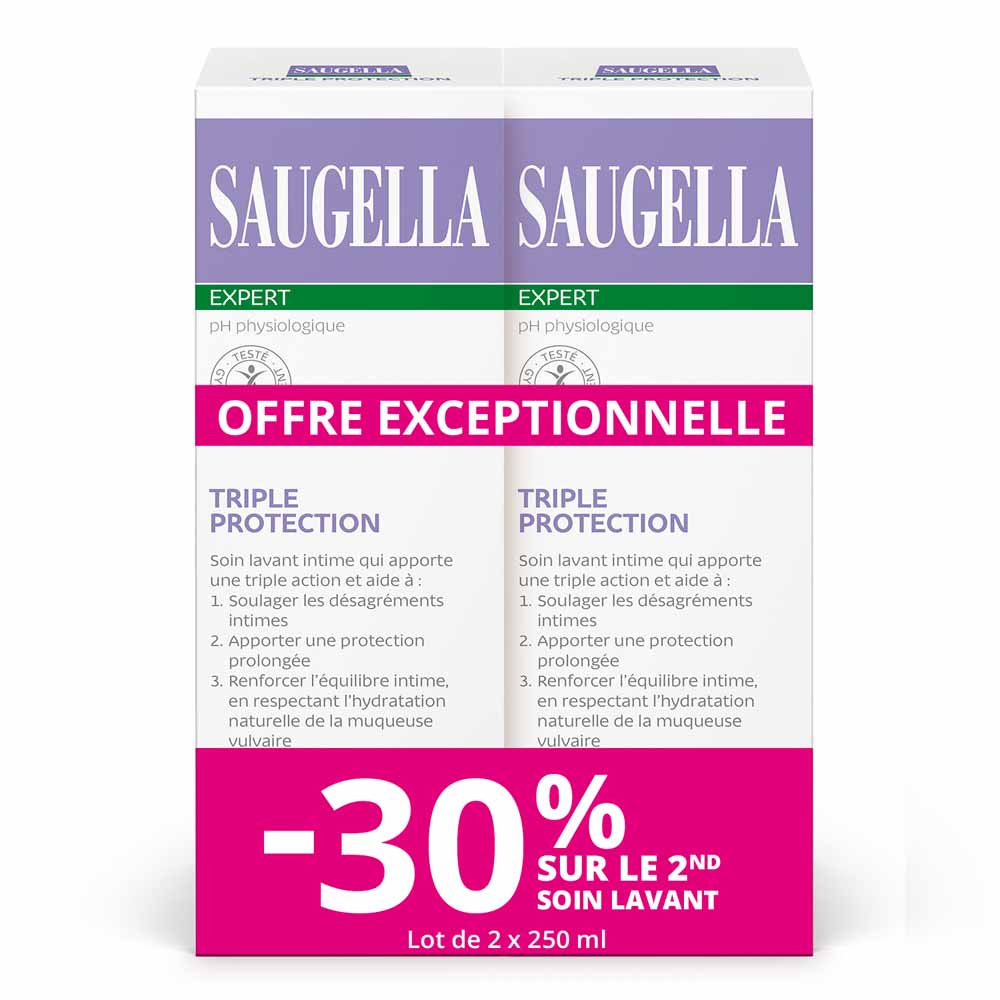 Saugella Gel detergente intimo tripla protezione fastidi intimi 2 x 250 ml