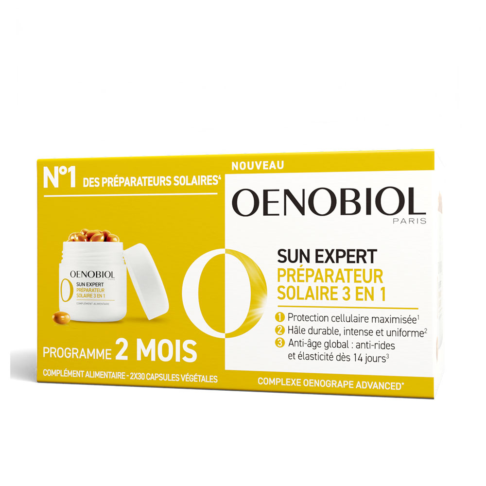 Oenobiol Sun Expert Preparatore solare 3 in 1 tripla azione 2 x 30 capsule