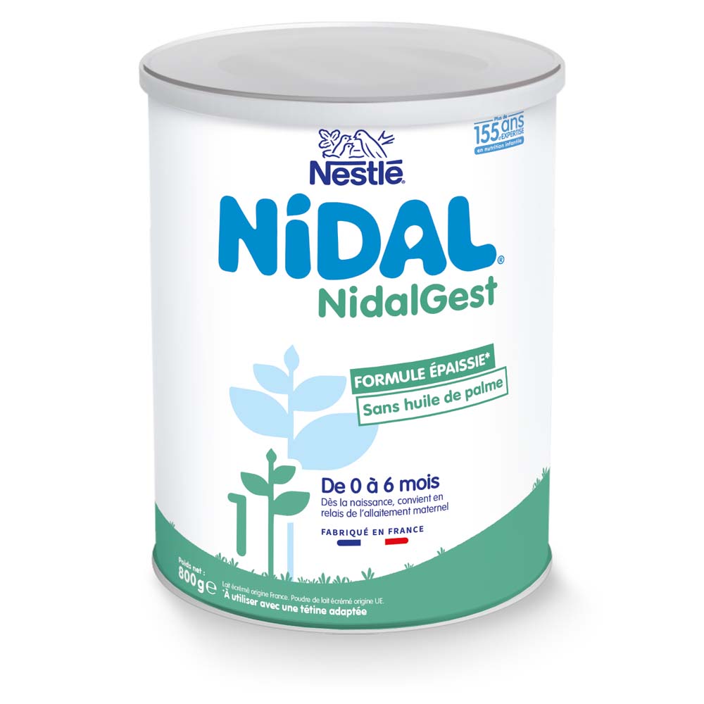 Nestlé Nidal Gest 1 Latte in polvere Formula addensata 0-6 mesi 800g