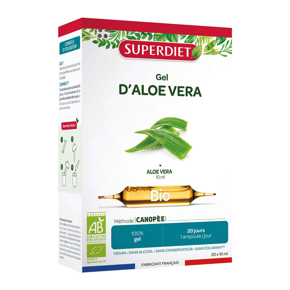 Superdiet Gel di aloe vera bio 20 fiale