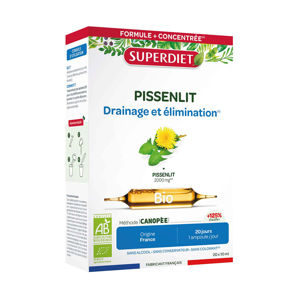 Superdiet Tarassaco bio drenante ed eliminatore 20 fiale