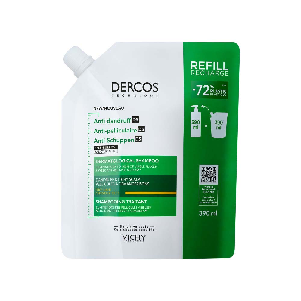 Vichy Dercos Eco Ricarica Shampoo Trattante Forfora e Prurito Capelli secchi 390ml