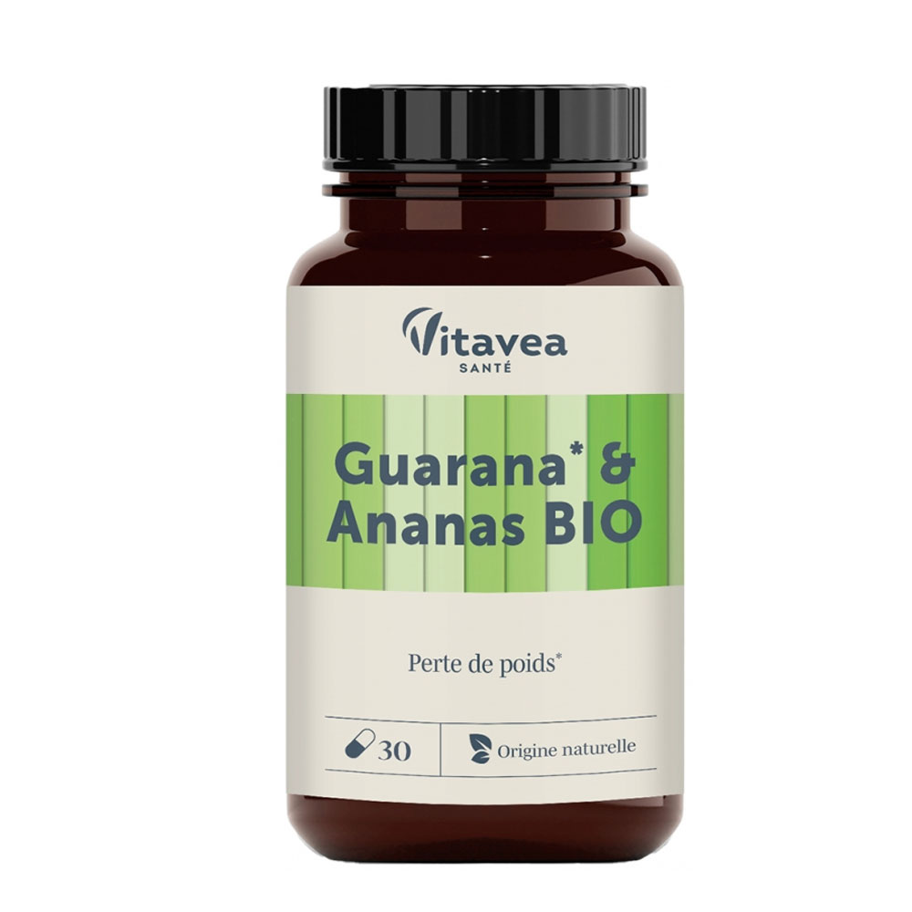 Vitavea Santé Nutri'sentiels Guaranà e ananas biologici Perte de poids 30 capsule