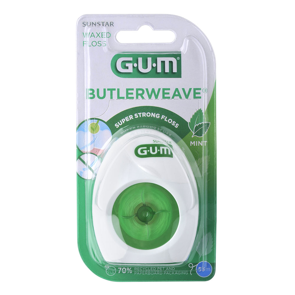 Gum Butlerweave Filo interdentale Menta 55m