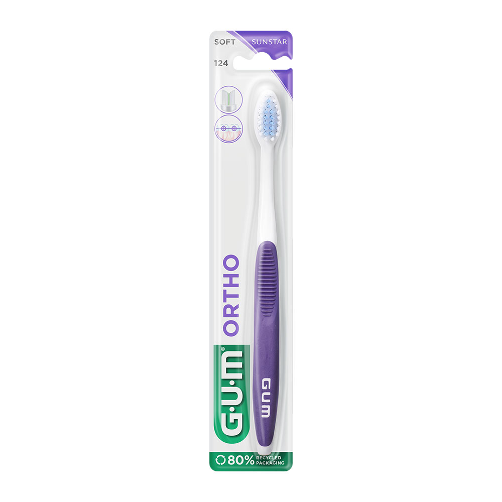 Gum Ortho Spazzolino ortodontico morbido 124