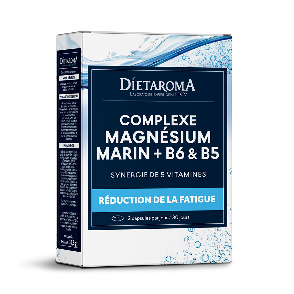 Dietaroma Complesso di magnesio marino + B6 e B5 60 capsule