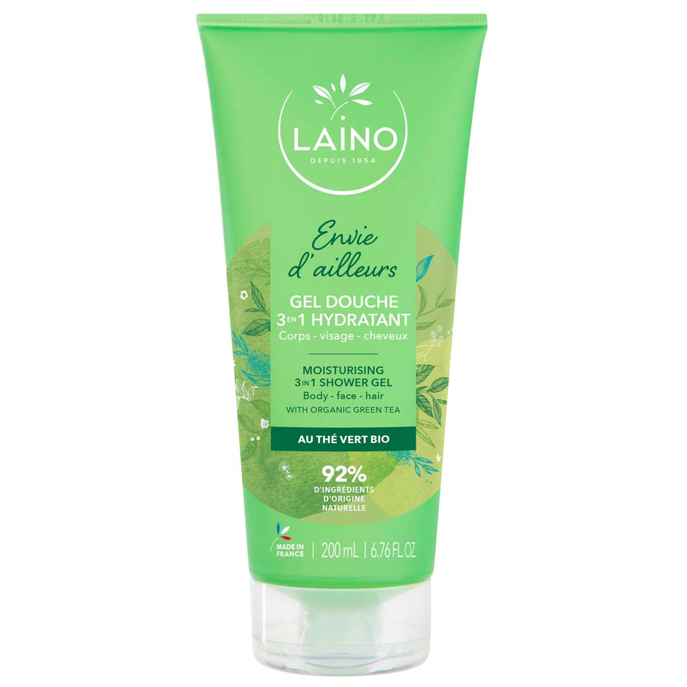 Laino Envie d'Ailleurs Gel doccia 3 in 1 con tè verde biologico 200 ml