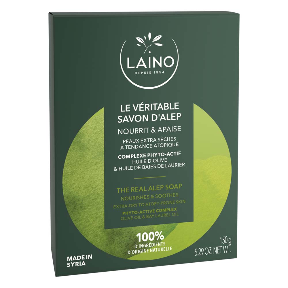 Laino Autentico sapone di Aleppo all'Olio d'Oliva per pelli Extra secche 150g