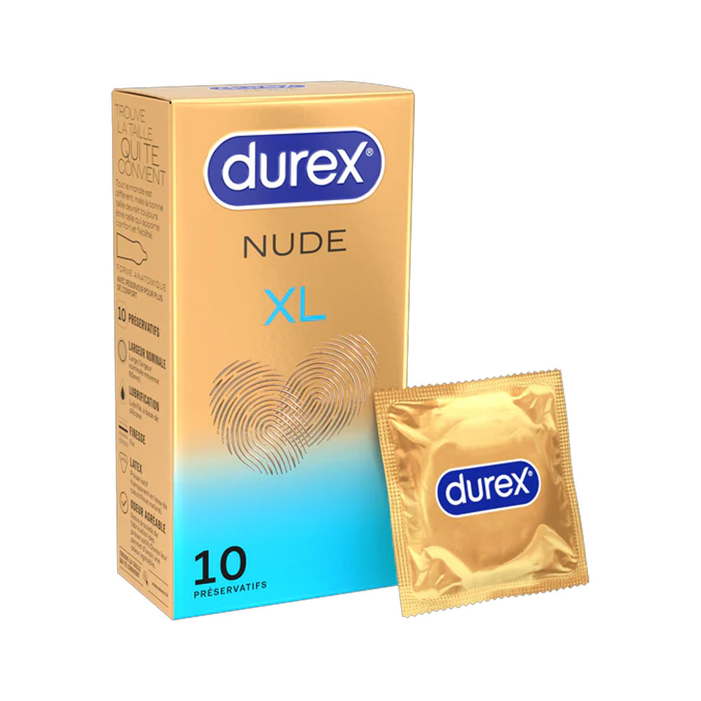 Durex Nude Preservativi Sensation pelle contro pelle XL 10 unità
